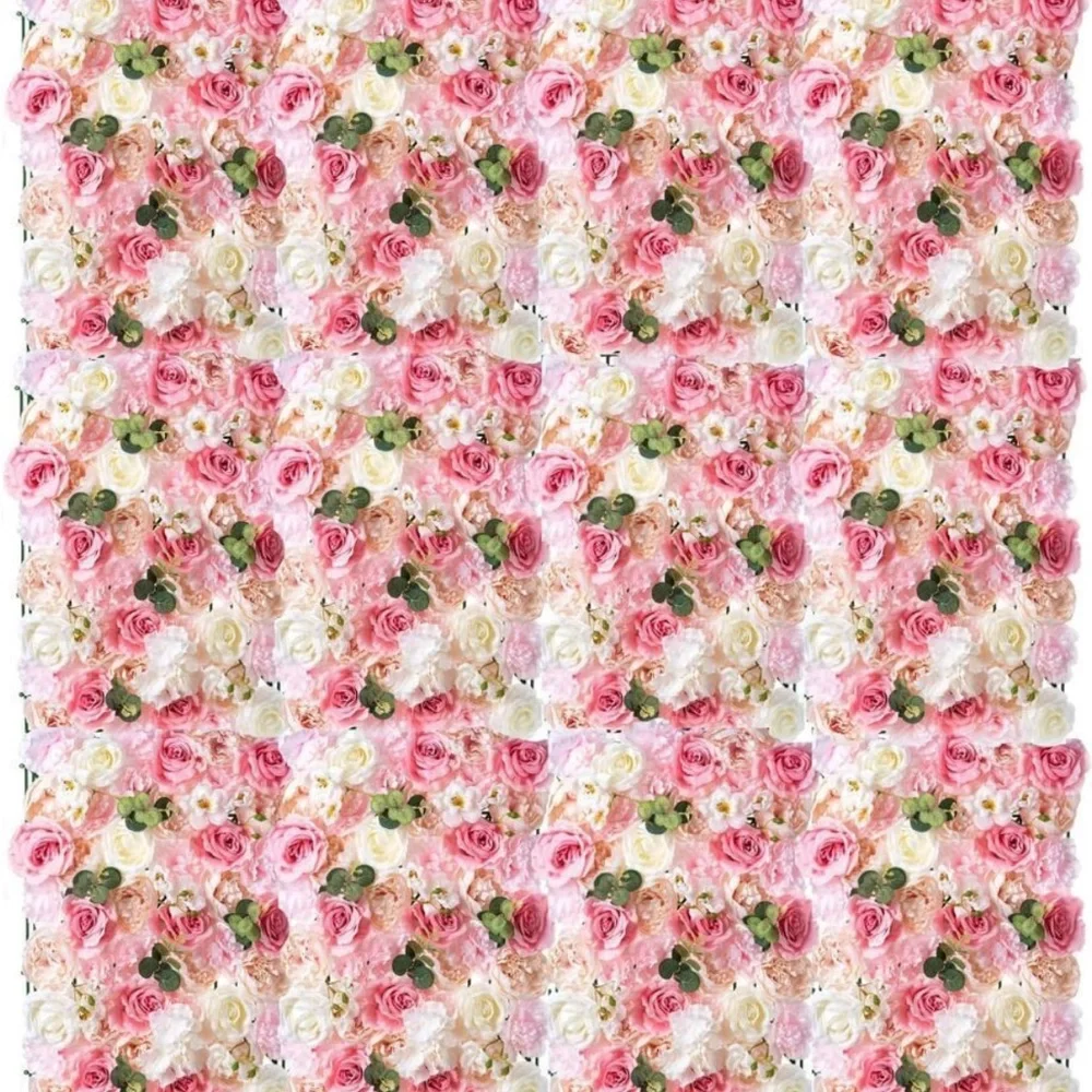 Nuptio Floral Wall Decor with Pink and White Roses
